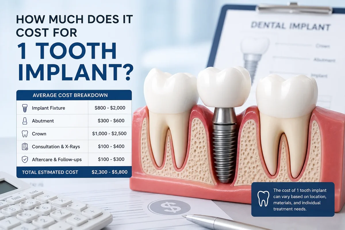 How Much Does It Cost for 1 Tooth Implant? 5 how much does it cost for 1 tooth implant