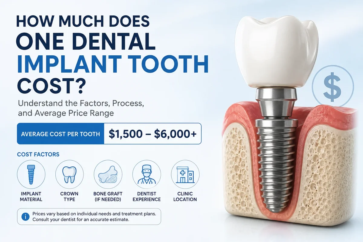 How Much Does One Dental Implant Tooth Cost? 5 how much does one dental implant tooth cost