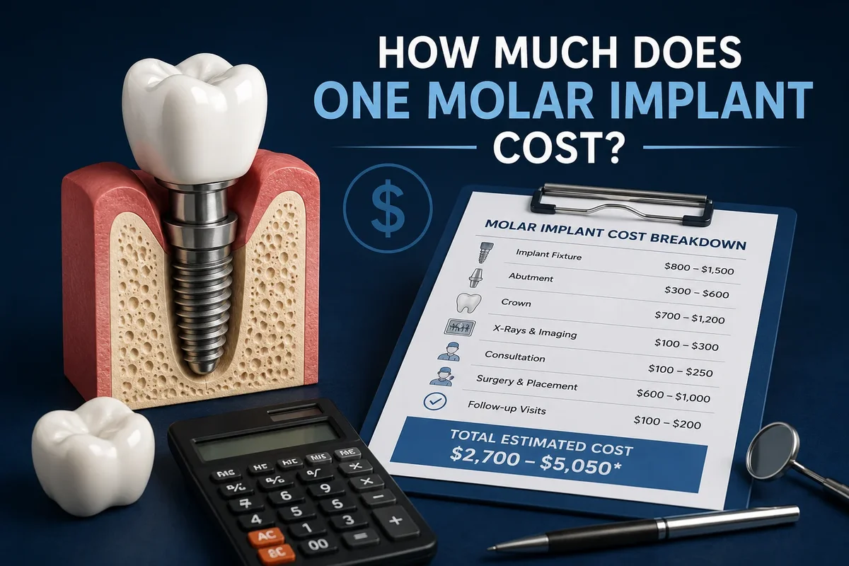 How Much Does One Molar Implant Cost? 5 how much does one molar implant cost