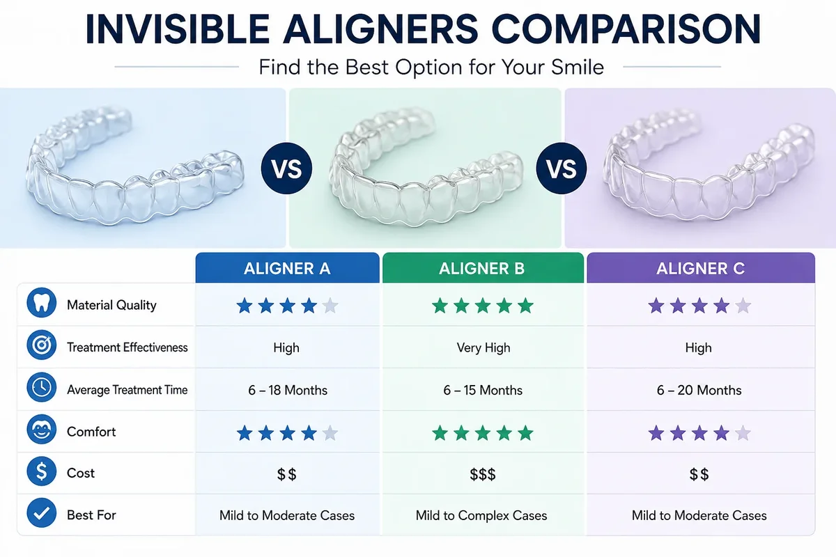 Invisible Aligners Comparison: Complete Guide for Patients 5 invisible aligners comparison