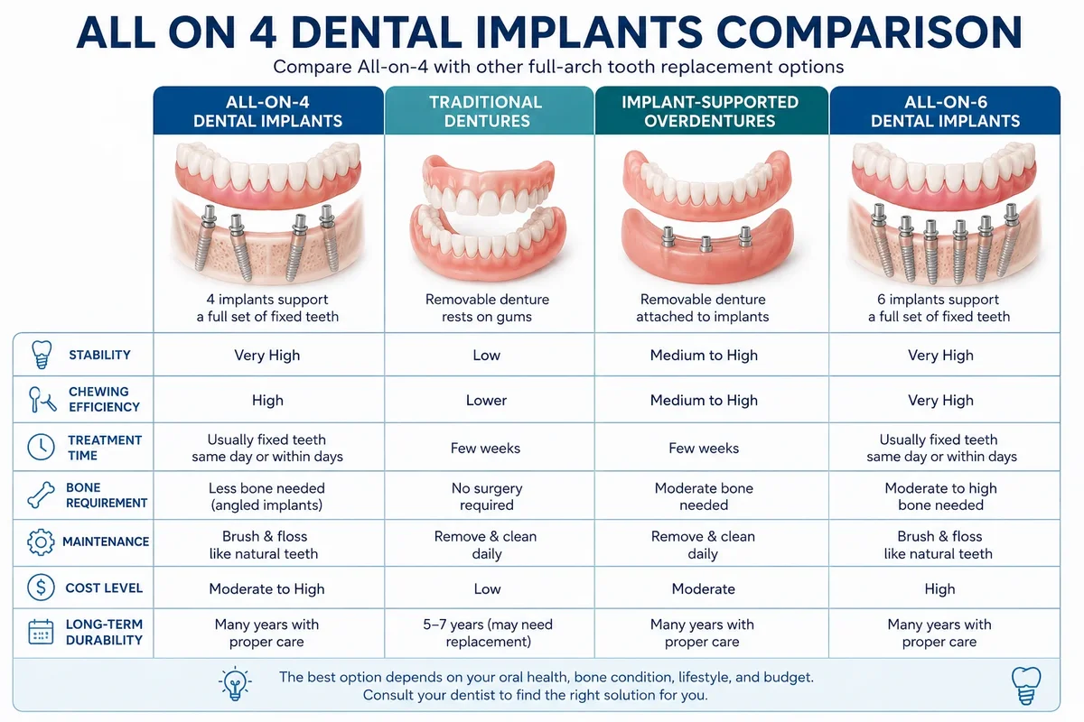 All on 4 Dental Implants Comparison 5 all on 4 dental implants comparison