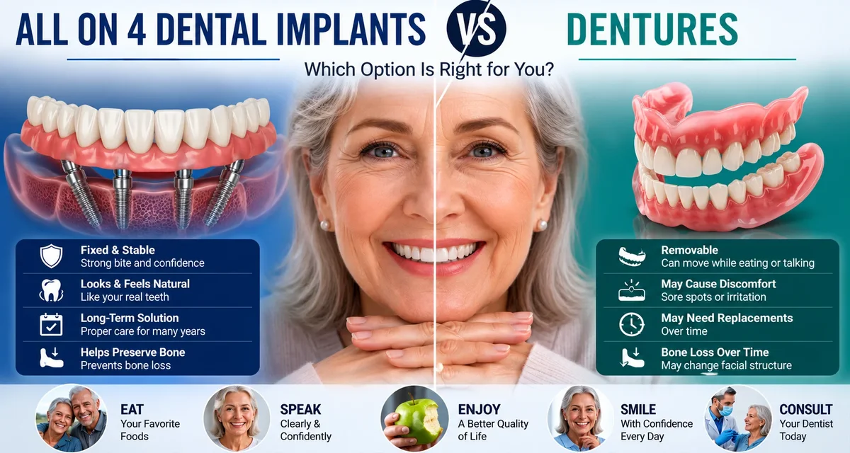 All on 4 Dental Implants vs Dentures 5 all on 4 dental implants vs dentures
