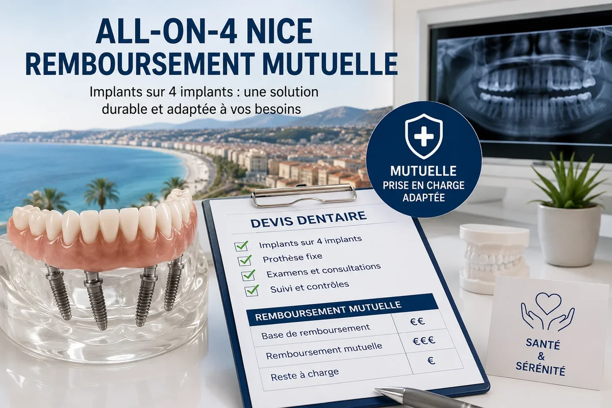 Implants sur 4 implants à Nice : remboursement mutuelle 5 all on 4 nice remboursement mutuelle