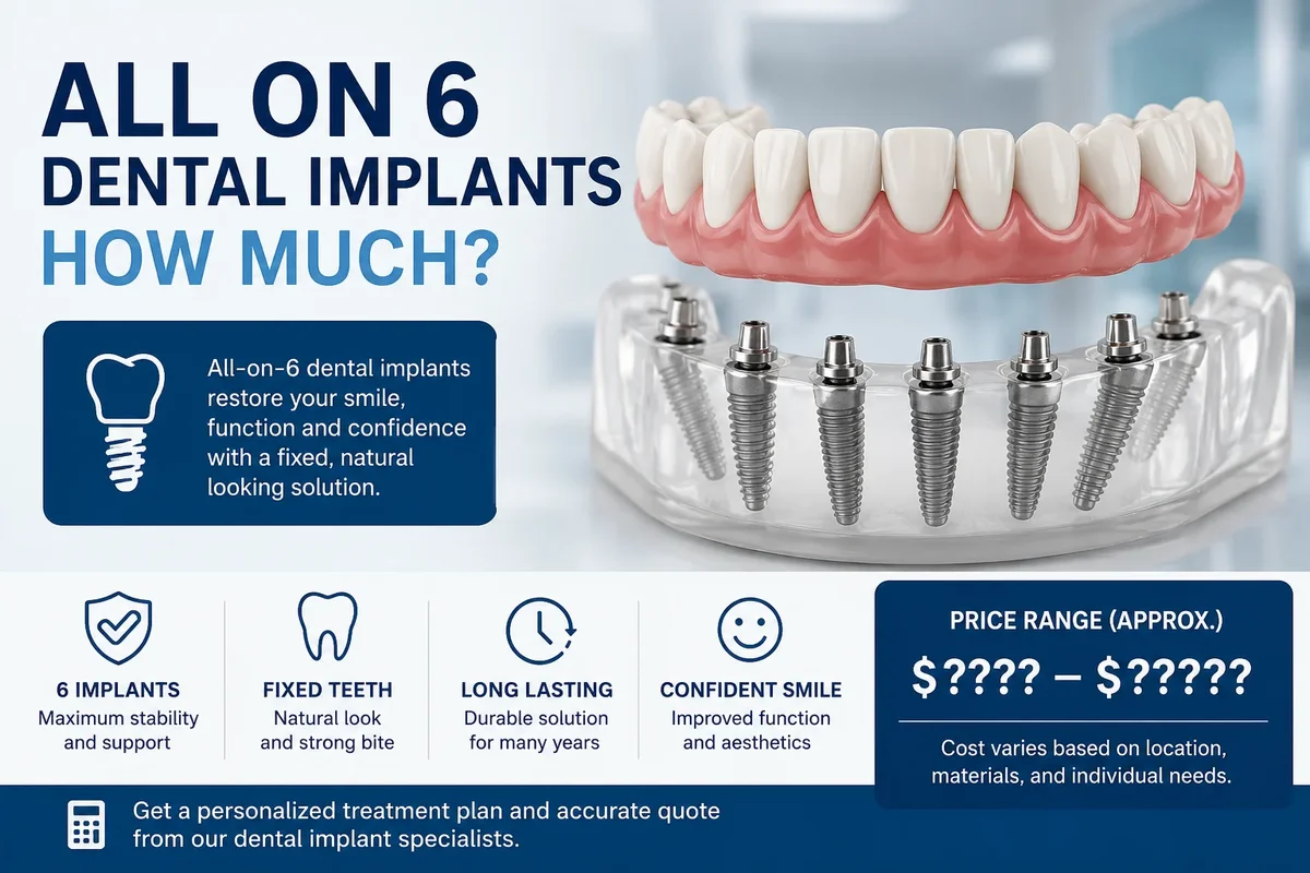 All on 6 Dental Implants How Much? 5 all on 6 dental implants how much