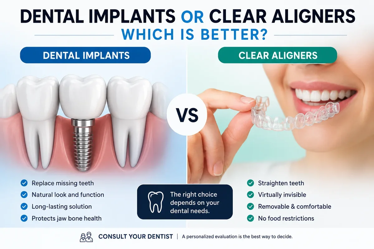 Dental Implants or Clear Aligners Which Is Better? 5 dental implants or clear aligners which is better