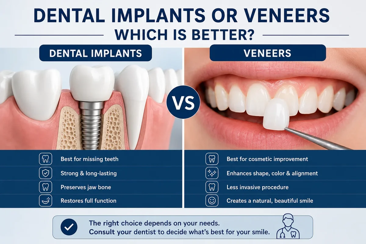 Dental Implants or Veneers Which Is Better? 5 dental implants or veneers which is better