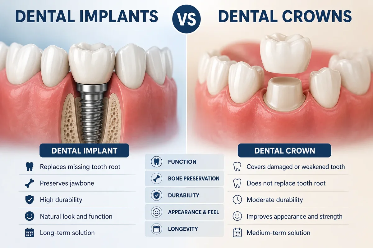 Dental Implants vs Dental Crowns: Which Treatment Is the Better Choice? 5 dental implants vs dental crowns