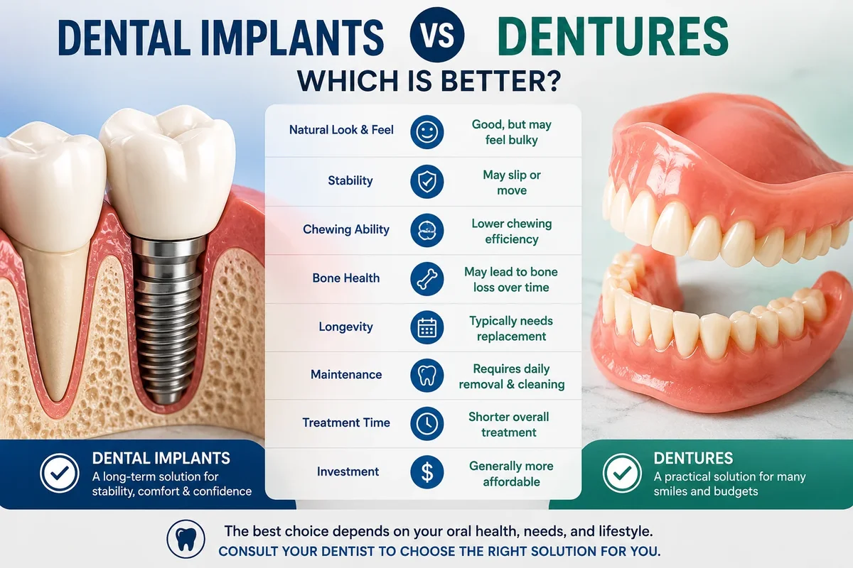 Dental Implants vs Dentures Which Is Better? 5 dental implants vs dentures which is better