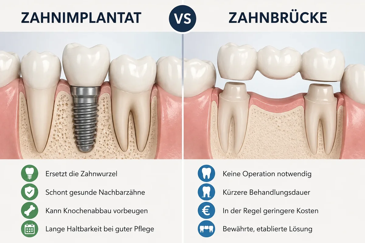 Zahnimplantat vs Zahnbrücke – Welche Lösung ist die bessere Wahl? 5 zahnimplantat vs zahnbrücke