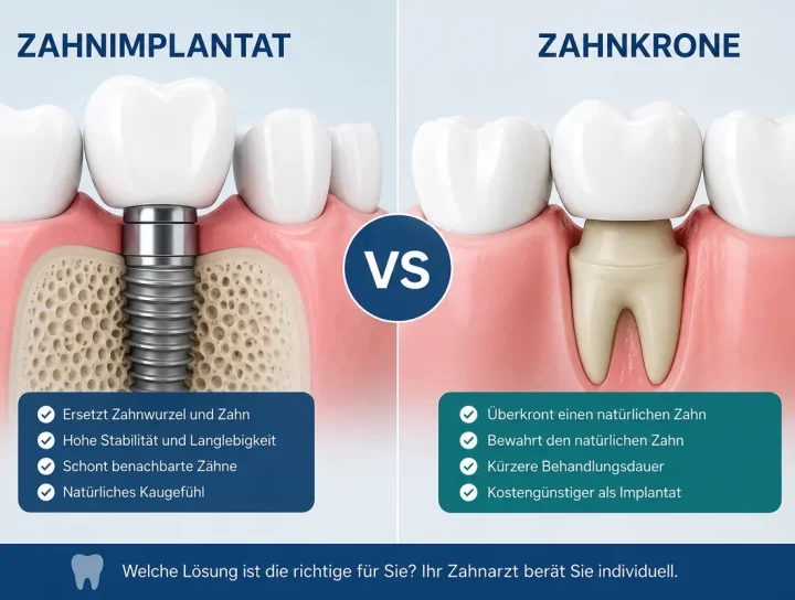 Zahnimplantat vs Zahnkrone – Welche Lösung passt zu Ihnen? 12 zahnimplantat vs zahnkrone