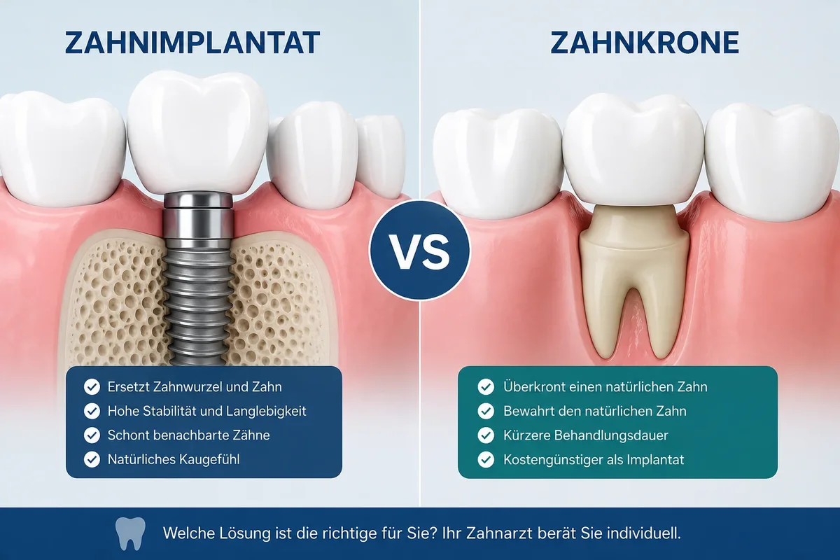 Zahnimplantat vs Zahnkrone – Welche Lösung passt zu Ihnen? 5 zahnimplantat vs zahnkrone