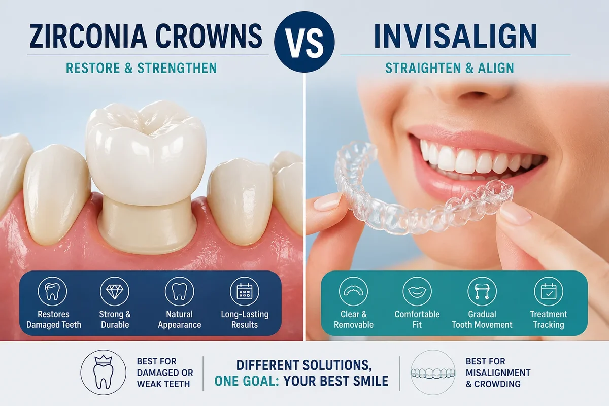 Zirconia Crowns vs Invisalign: Which Treatment Is Right for You? 5 zirconia crowns vs invisalign
